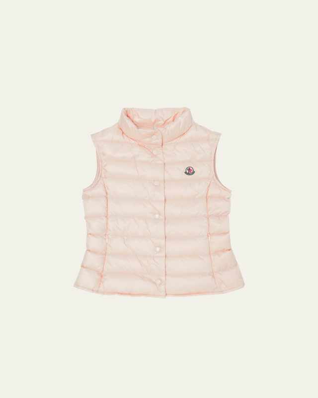 Girl's Liane Quilted Down Vest, Size 12-